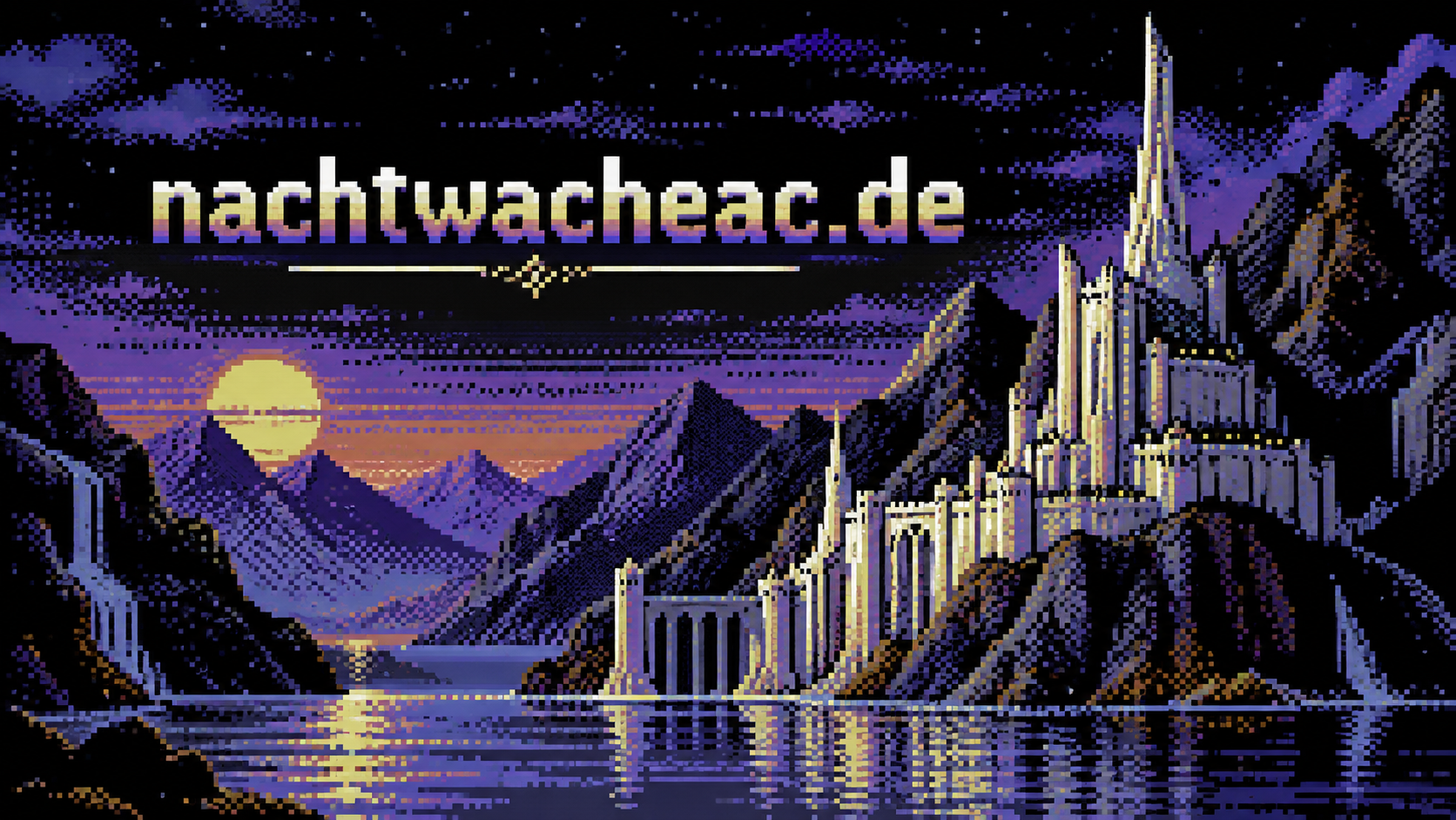 nachtwacheac.de – eine Burglandschaft im C64-Stil